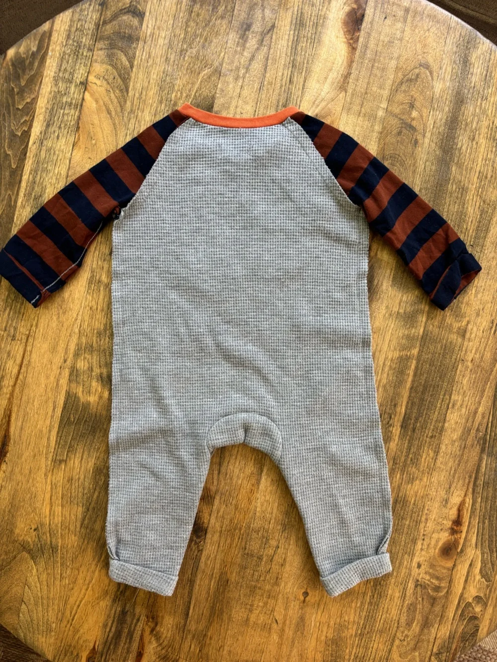 Baby Fall Pumpkin Thermal One Piece Outfit